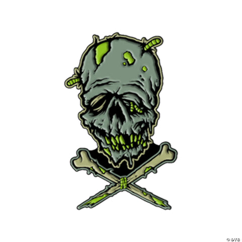 1 1/2" Toxictoons™ Zombie Kook! Face Full-Color Enamel Pin