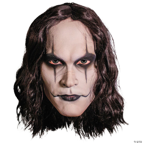 The Crow™ Deluxe Eric Draven Overhead Plastic Mask with Wig - One Size