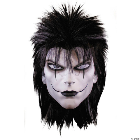The Crow™ Deluxe The Crow Overhead Plastic Mask with Wig - One Size