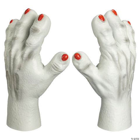 Adults Killer Klowns from Outer Space™ Vinyl Gloves Costume Accessory