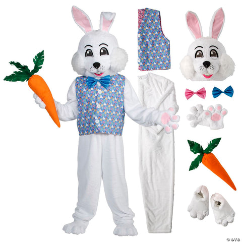 Adults Easter Bunny Costume with Reversible Vest & Bowtie