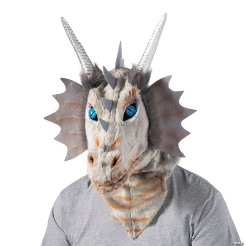 Adults Gray Dragon Moving Mouth Overhead Mask - One Size