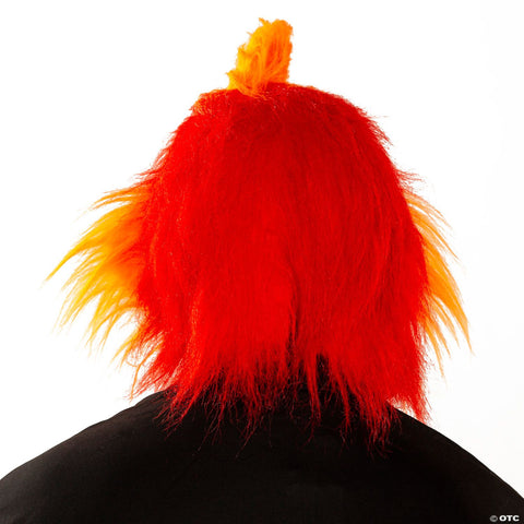 Moving Mouth Orange Red LED Clown Mask Costume Accessory