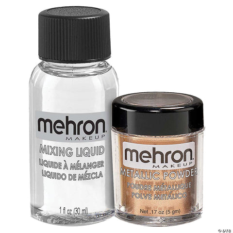Mehron Metallic  Makeup Powder with Mixing Liquid | Horror-Shop.com