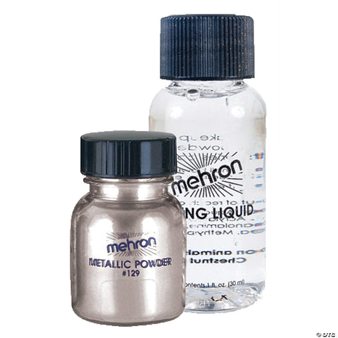 Mehron Metallic  Makeup Powder with Mixing Liquid | Horror-Shop.com