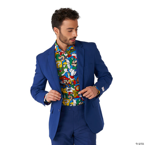 Men's Super Mario™ Dress Shirt -  44-46 | Horror-Shop.com