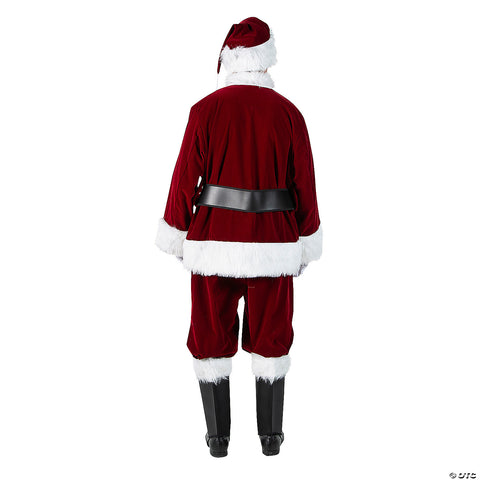 Men's Burgundy Velvet Santa Suit Costume - XXL | Horror-Shop.com