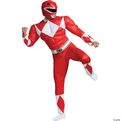 Men's Red Ranger Classic Muscle Costume - Mighty Morphin | Horror-Shop.com