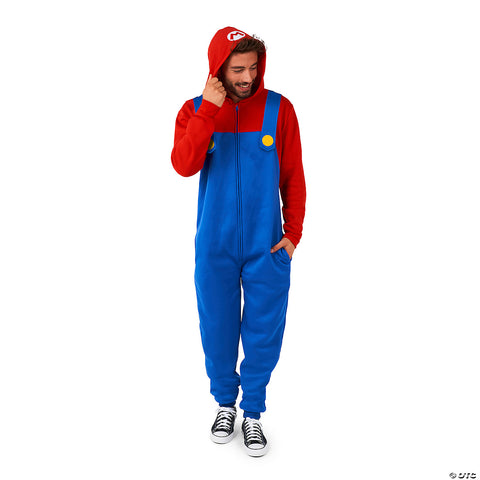 Men's Mario™ Onesie Costume -  42-44 | Horror-Shop.com