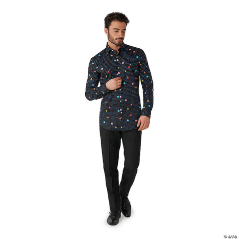 Men's Pac Man™ Dress Shirt -  44-46 | Horror-Shop.com
