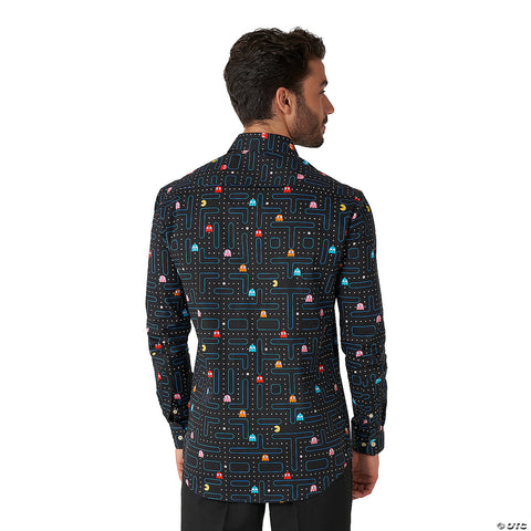 Men's Pac Man™ Dress Shirt -  44-46 | Horror-Shop.com