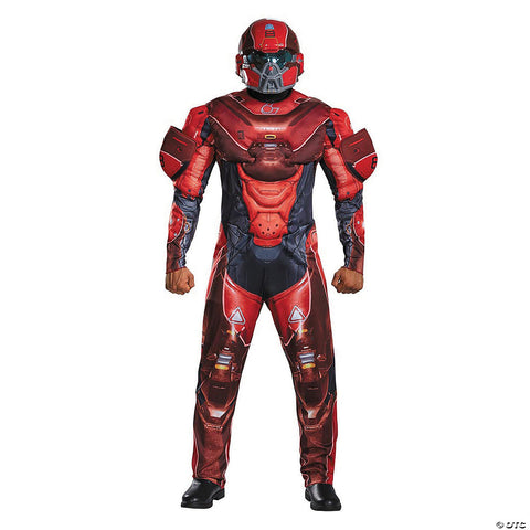 Men's Red Spartan Muscle Costume - Halo