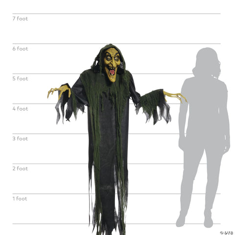 72" Animated Hanging Witch
