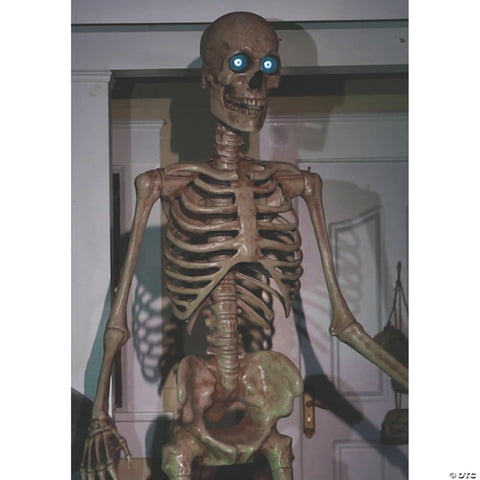 8-Foot Towering Skeleton with Projection Eye
