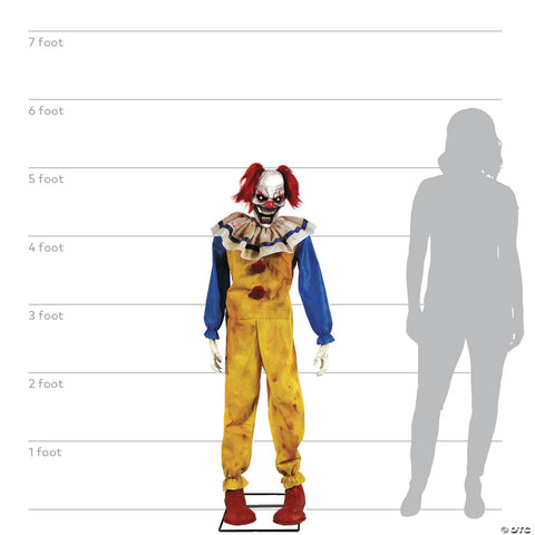 Animated Twitching Clown Prop 5 Ft
