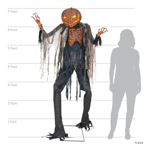 7' Scorched Scarecrow Animated Prop - WITHOUT FOG MACHINE