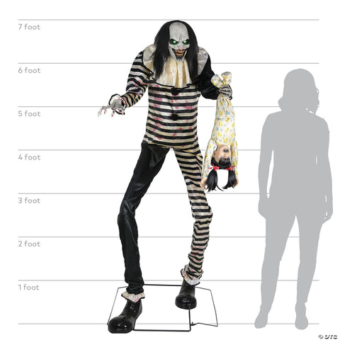 7' Animated Sweet Dreams Clown Prop