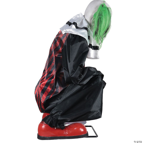 Animated Crouching Clown Red