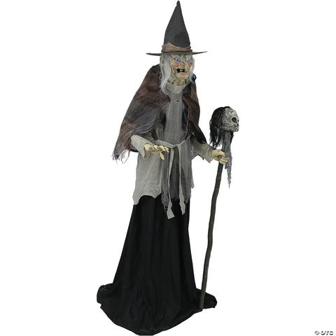 6' Lunging Witch with DigitEye Animated Prop
