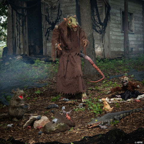 60" Mangey Rat Animated Prop Halloween Decoration