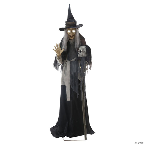 Lunging Haggard Witch 6 Ft Animated Prop