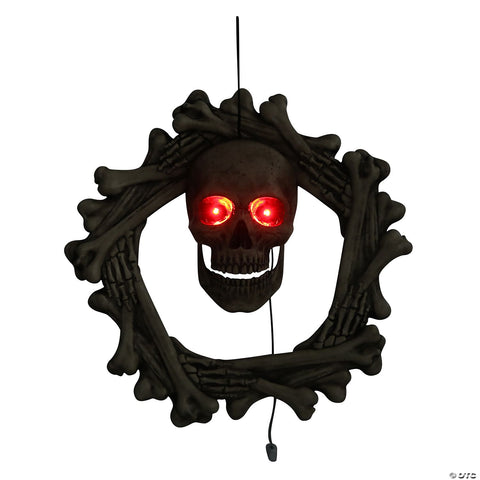 18" Bone Wreath Animated Halloween Décor