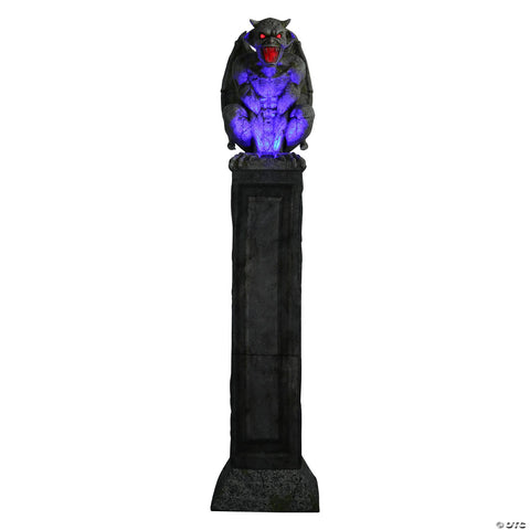 8 Ft. Animated Oversized Gargoyle Pillar Halloween Decoration