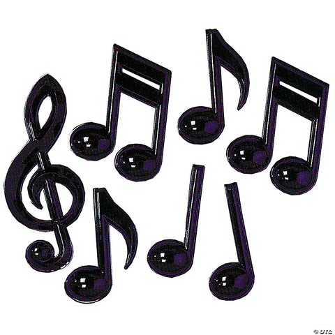 Plastic Music Notes - Pack of 7