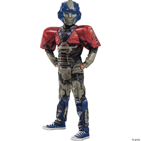 Kids Classic Muscle Transformers One™ Optimus Prime/Orion Pax Costume - Large 10-12 | Horror-Shop.com
