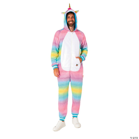 Adults Unicorn Hooded Onesie Costume - Extra Large