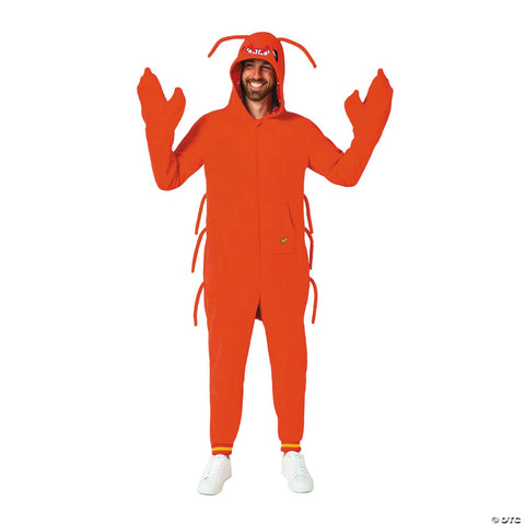 Adults Lobster Hooded Onesie Costume - Medium