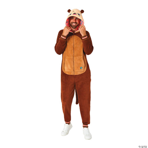 Adults Otter Hooded Onesie Costume - Medium