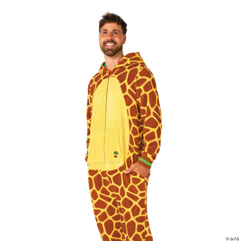 Adults Giraffe Hooded Onesie Costume - Medium