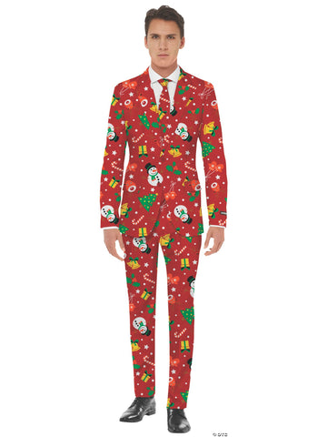 Men's Red Icon Christmas Suit
