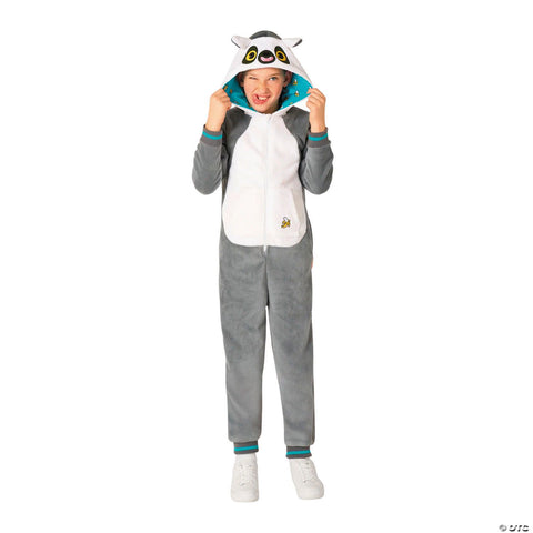 Kids Lemur Hooded Onesie Costume - Small 2T-4T