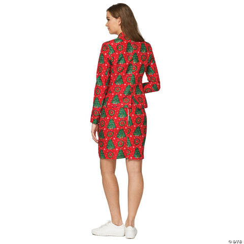 Women's Red Christmas Tree Suit