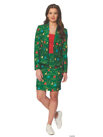 Women's Green Christmas Tree Suit