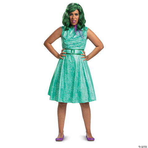 Women’s Classic Disney/Pixar Inside Out 2 Green Disgust Costume -  12-14 | Horror-Shop.com