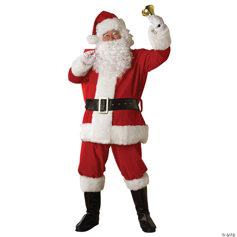 Men's Regal Plush Santa Suit with Faux Fur Trim