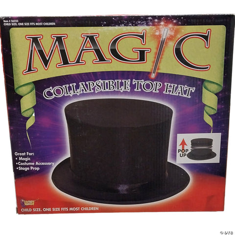 Top Hat Collapsible Black Child