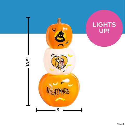 18 1/2" The Nightmare Before Christmas™ Light-Up Stacked Pumpkins Tabletop Decoration