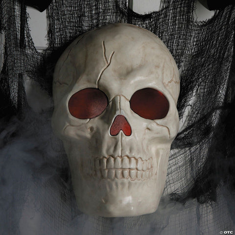 19 3/4" Animated Giant Plastic Skull Halloween Decoration