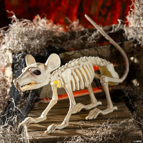 24" x 7" Plastic Rat Skeleton Halloween Tabletop Decoration | Horror-Shop.com