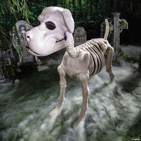 4 Ft. Standing Dog Skeleton Halloween Decoration
