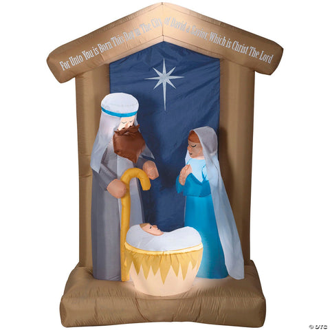 78" Airblown® Inflatable Light-Up LED Nativity Scene with Archway Outdoor Yard Decoration