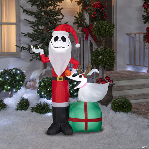 <html>5 Ft. Airblown<sup>®</sup> Inflatable Light-Up The Nightmare Before Christmas Jack & Zero Yard Decoration</html> | Horror-Shop.com