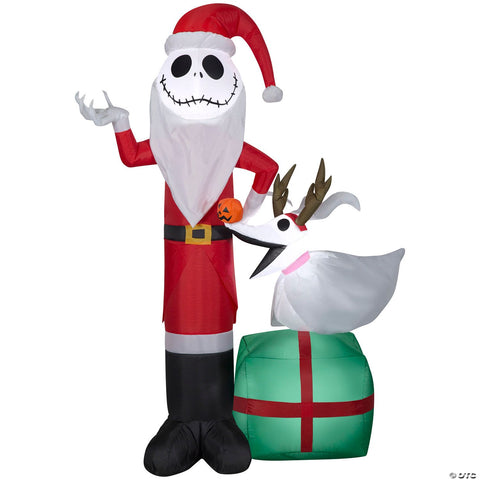 <html>5 Ft. Airblown<sup>®</sup> Inflatable Light-Up The Nightmare Before Christmas Jack & Zero Yard Decoration</html> | Horror-Shop.com