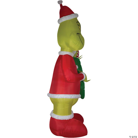 Airblown Grinch with Stocking Inflatable