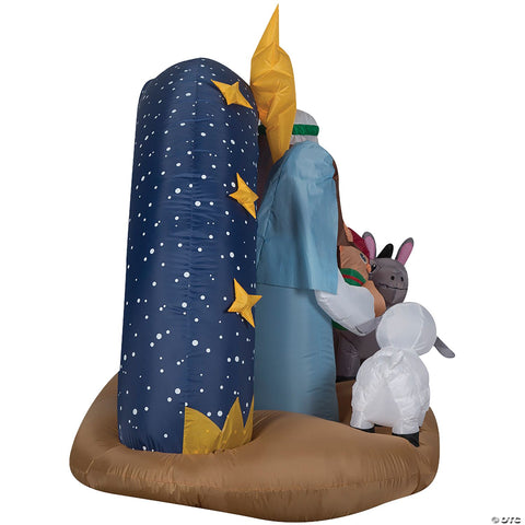 Airblown Snowy Night Nativity Inflatable