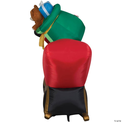 Airblown Mixed Media Santa Sleigh Inflatable